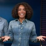 Zuri's denim mini dress on Access Hollywood