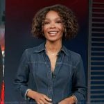 Zuri's denim mini dress on Access Hollywood