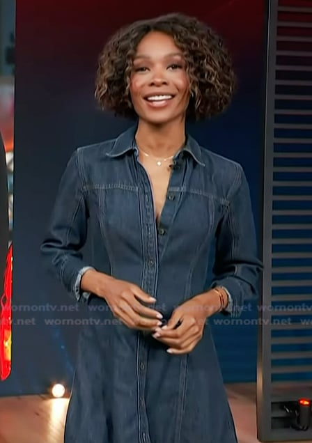 Zuri’s denim mini dress on Access Hollywood
