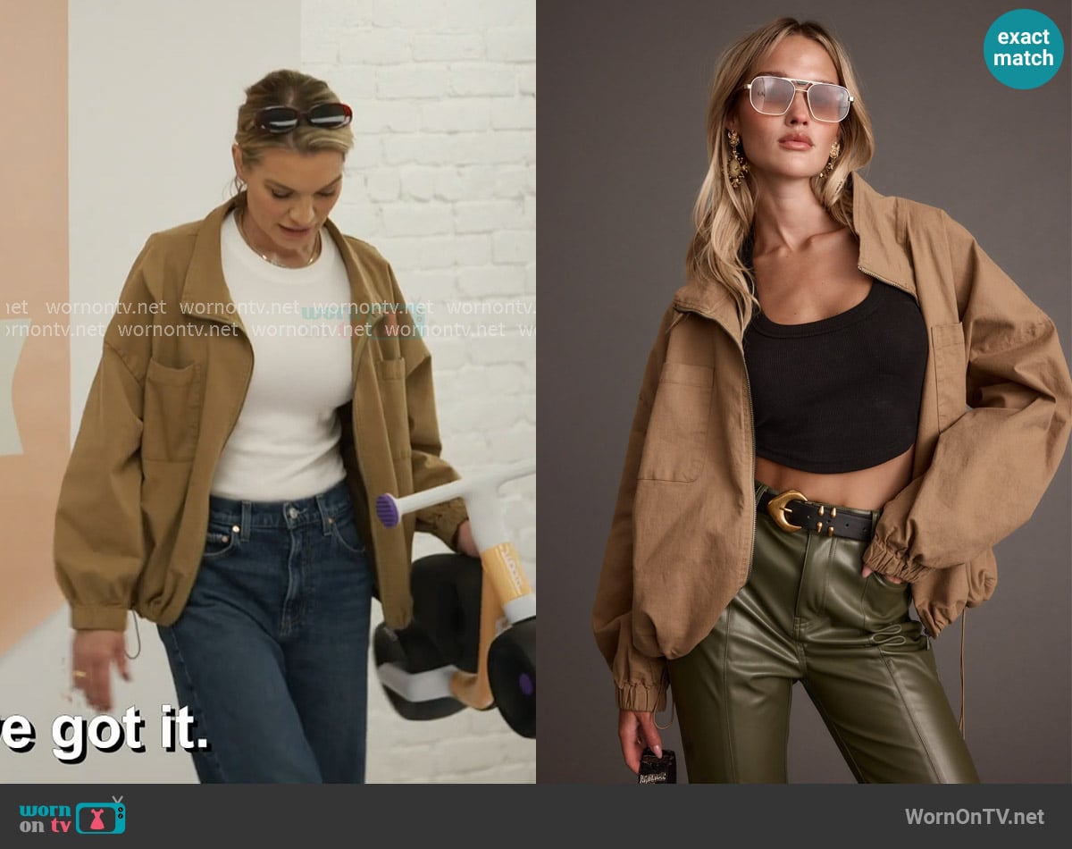 12th Tribe Fairfax Canvas Relaxed Fit Utility Jacket worn by Lindsay Hubbard on In The City
