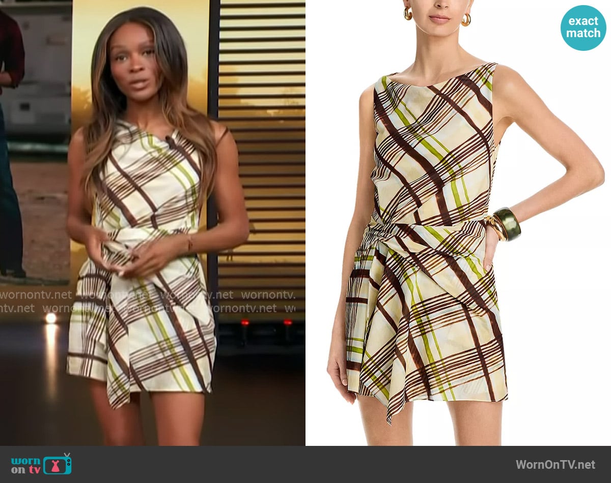 A.L.C. Dea Mini Dress worn by Zuri Hall on Access Hollywood