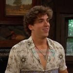 Aaron’s white aztec print shirt on Days of our Lives