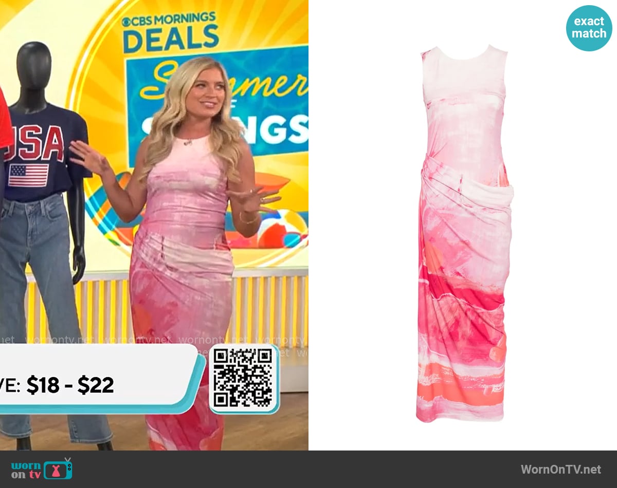Acler Violethill Midi Dress worn by Ashley Bellman on CBS Mornings