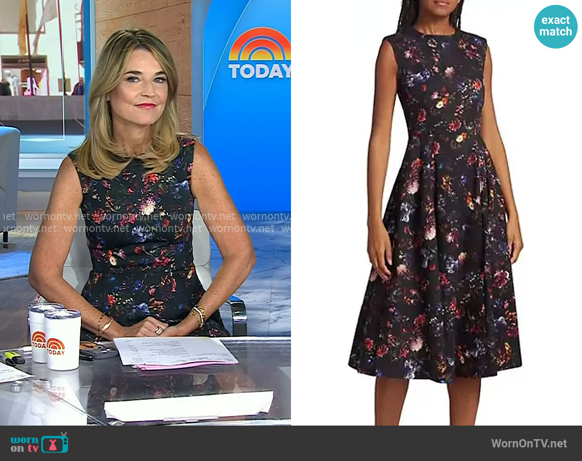 Adam Lippes Eloise Sleeveless Midi-Dress worn by Savannah Guthrie on Today