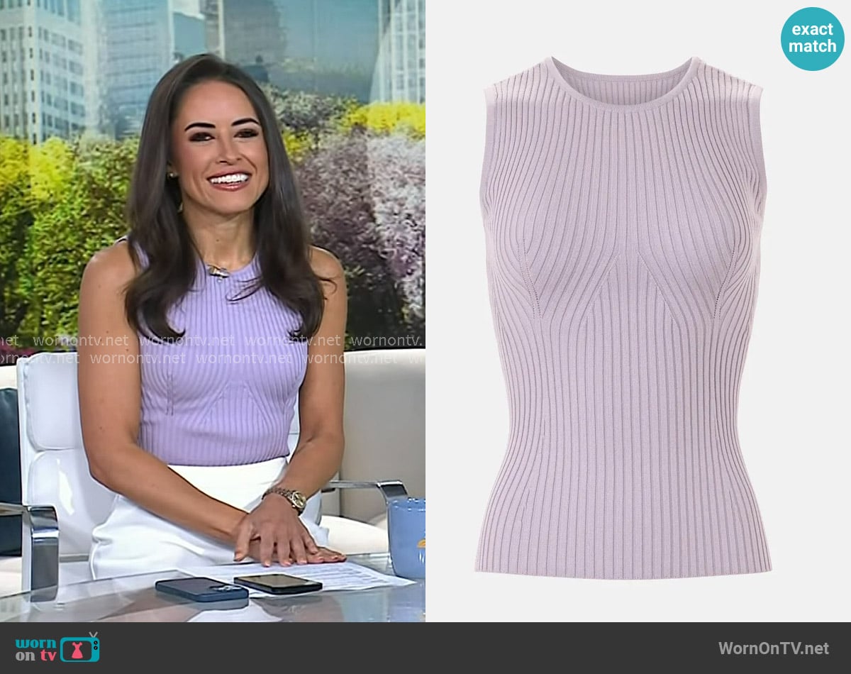 Adam Lippes Rib Knit Tank worn by Kaylee Hartung on Today