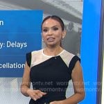 Adelle's black mesh panel sheath dress on Today