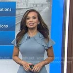 Adelle’s blue ruffle shoulder dress on Today