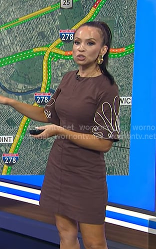 Adelle’s brown mini dress on Today