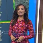 Adelle’s orange floral print dress on Today