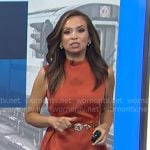 Adelle's orange satin mini dress on Today