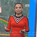 Adelle’s orange striped detail dress on Today