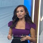 Adelle’s purple two-tone sheath dress on Today