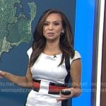 Adelle's white colorblock dress on Today