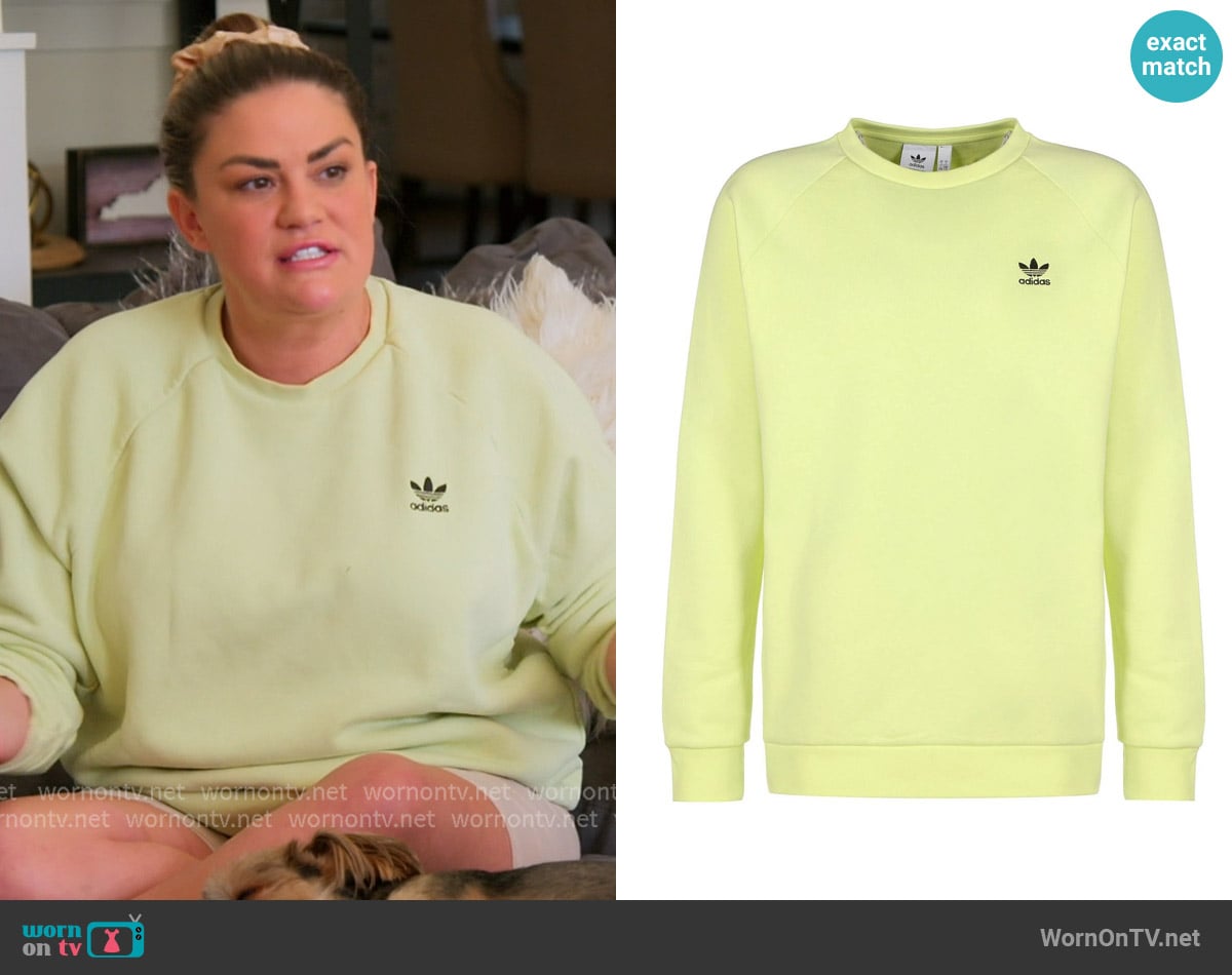 Adidas Essential Crew Sweatshirt Men Pullover Sweater worn by Brittany Cartwright on The Valley