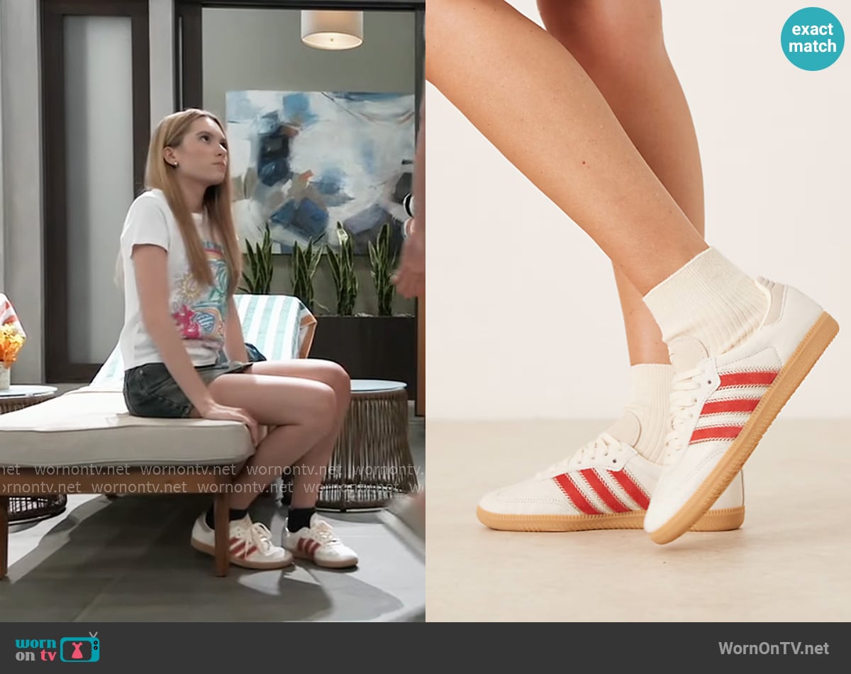 Adidas Samba Sneakers worn by Charlotte Cassadine (Bluesy Burke) on General Hospital