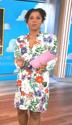 Adriana Diaz’s floral dress on CBS Mornings