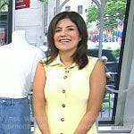 Adrianna's yellow button front mini dress on Today