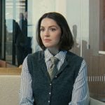 AJ’s grey knit vest on Not Suitable For Work