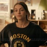 AJ’s navy Boston Bruins long sleeve tee on Not Suitable For Work
