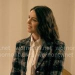 AJ's plaid textured blazer on Not Suitable For Work