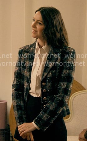 AJ’s plaid textured blazer on Not Suitable For Work