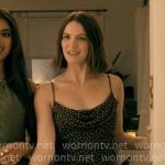 AJ's polka dot mini dress on Not Suitable For Work