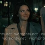 AJ’s trench coat and Coach bag on Not Suitable For Work