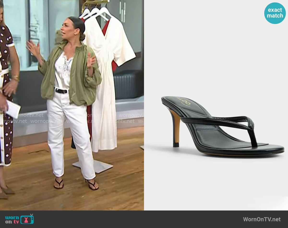 Melissa’s black heel sandals on Today