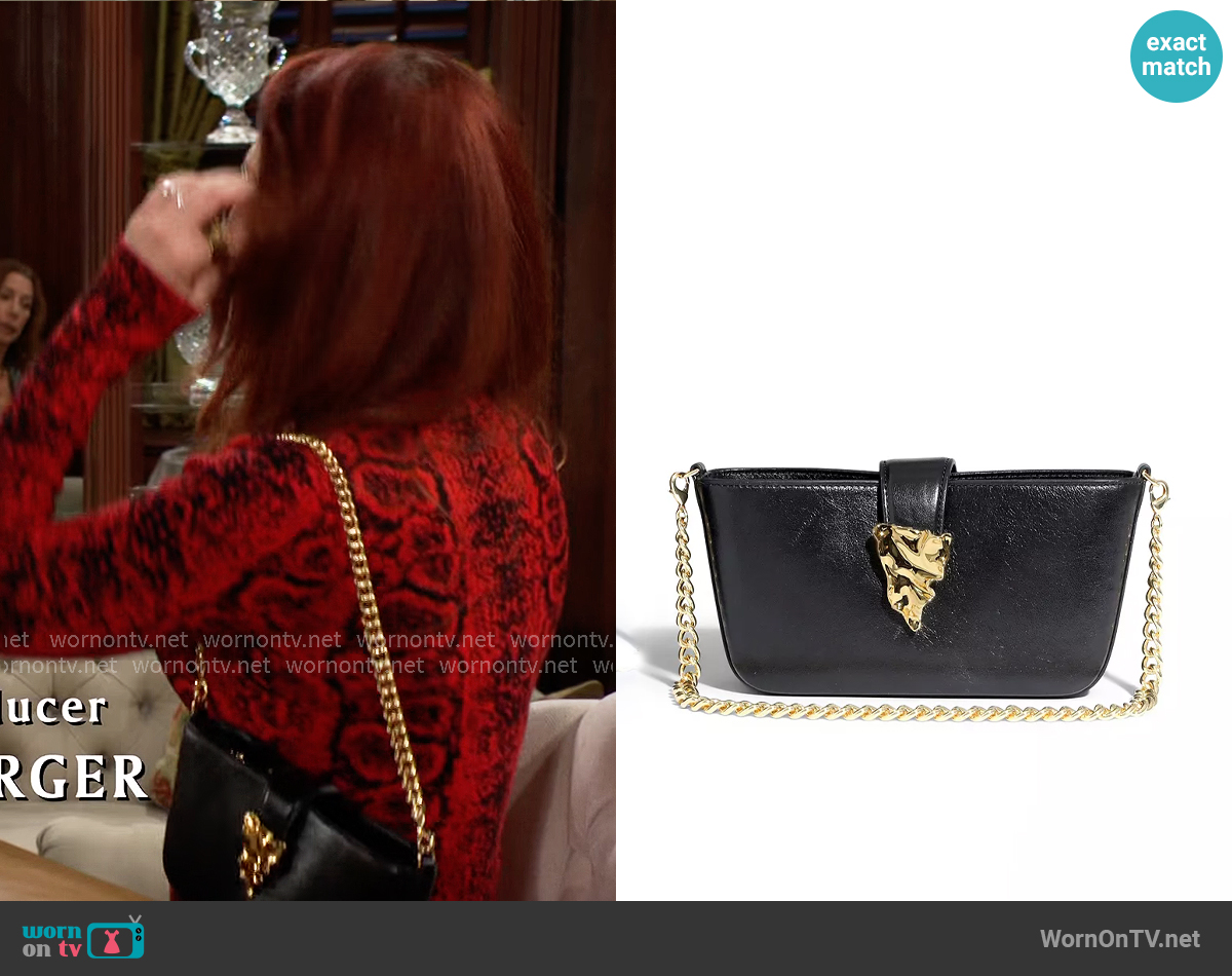 Alexis Bittar The Crumple Convertible Crossbody Bag worn by Sally Spectra (Courtney Hope) on The Young and the Restless