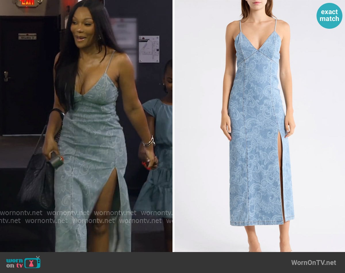 Angela’s denim dress on RHOA Angela’s denim dress on RHOA