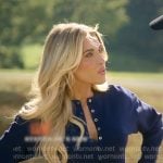 Allie’s navy snap button cardigan on The McBee Dynasty Real American Cowboys