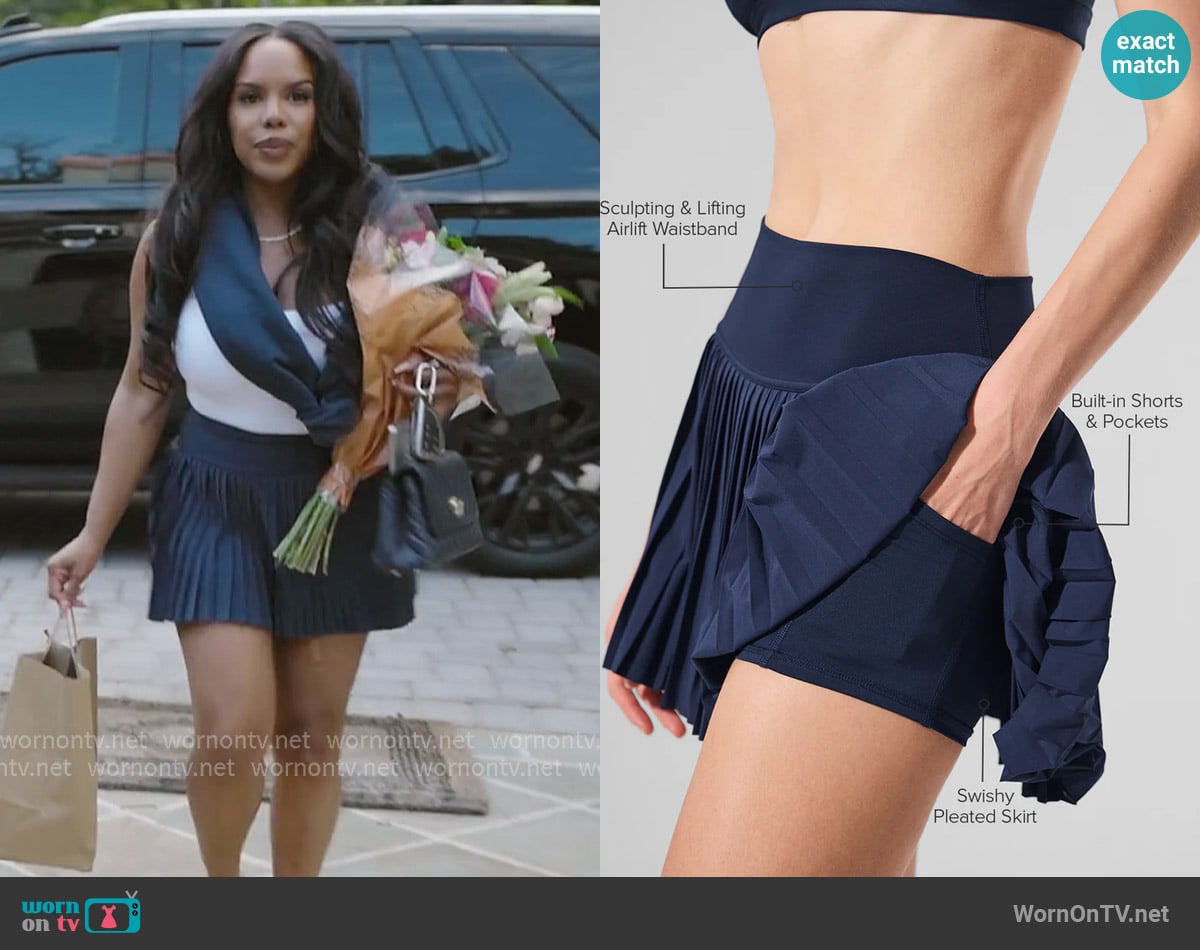 Alo Yoga Grand Slam Tennis Skirt worn by Kelli Ferrell on The Real Housewives of Atlanta