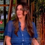 Alyssa’s blue polka dot print shirtdress on The View
