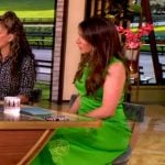 Alyssa's green floral applique dress on The View
