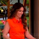 Alyssa's orange belted mini shirtdress on The View