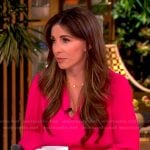 Alyssa's pink tie waist mini dress on The View