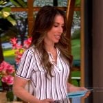 Alyssa's white striped mini dress on The View