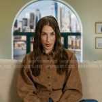Amanda’s brown suede confessional shirt on In The City