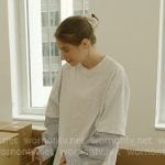 Amanda’s grey layered tee on In The City