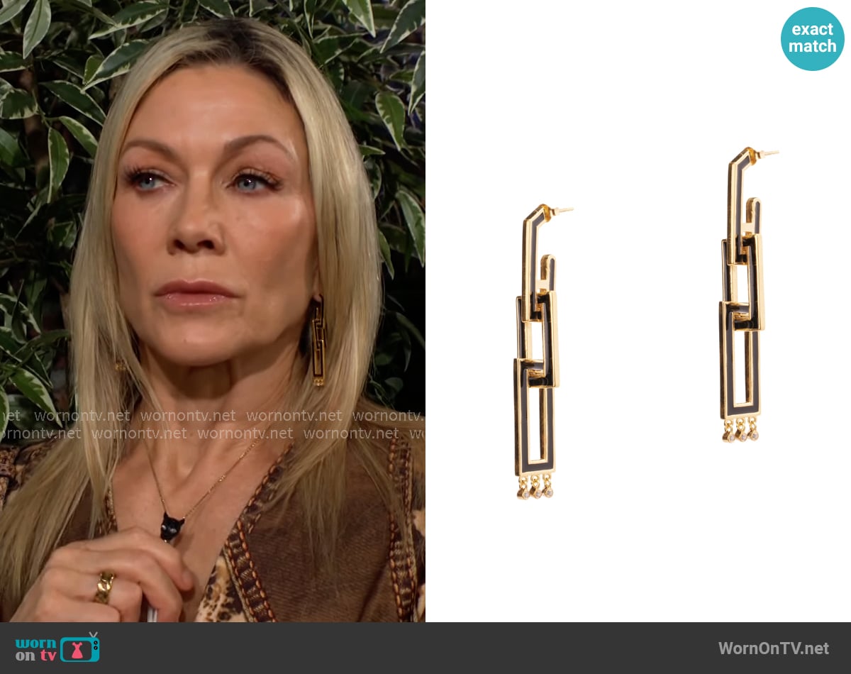 Amorcito Jax Earrings worn by Patty Williams (Stacy Haiduk) on The Young and the Restless