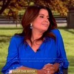 Ana's blue embroidered top on The View