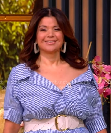 Ana’s blue striped shirtdress on The View