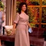 Ana's khaki tie waist dress on The View