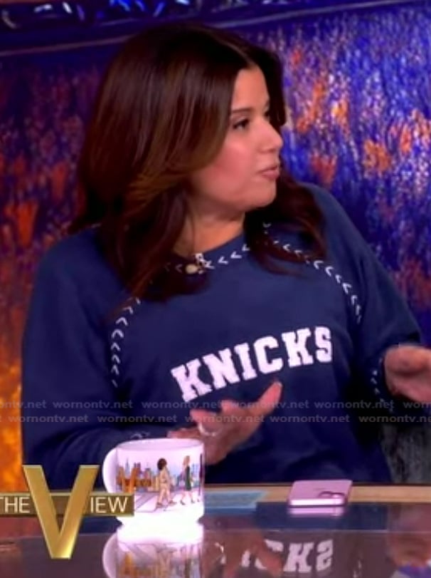 Ana’s Knicks sweatshirt on The View