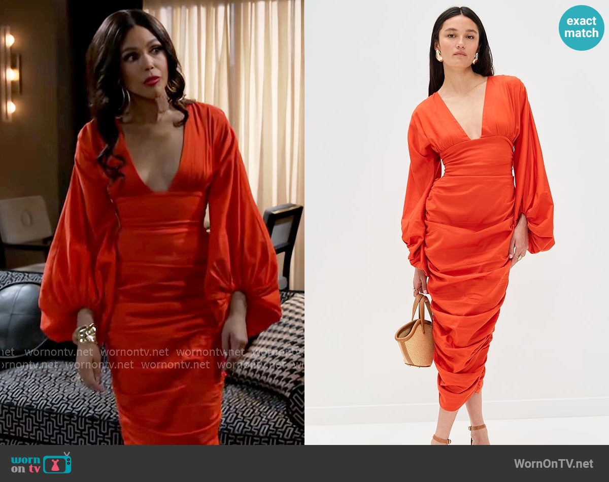 Andrea Iyamah Anida Midi Cotton Dress worn by Dani Dupree (Karla Mosley) on Beyond the Gates