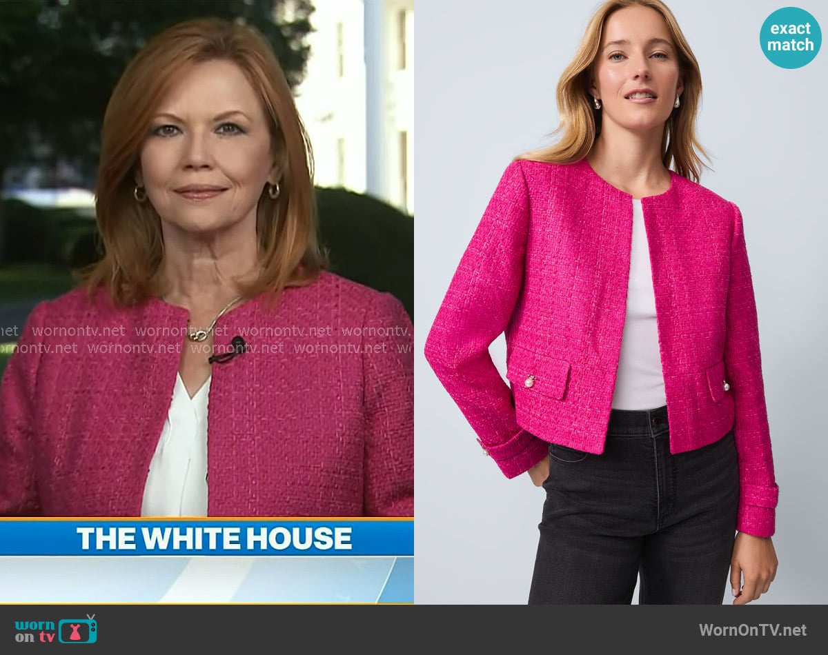 Ann Taylor Tweed Cropped Jacket worn by Kelly O’Donnell on Today