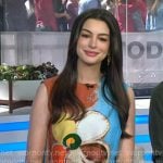 Anne Hathaway’s floral print shift dress on Today