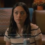 Annie’s crochet striped polo top on Sweet Magnolias