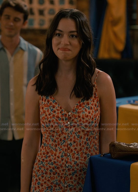 Annie’s floral print button front dress on Sweet Magnolias