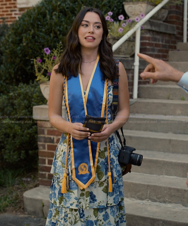 Annie’s floral print ruffle dress on Sweet Magnolias